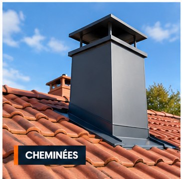Habillage de cheminée en toiture