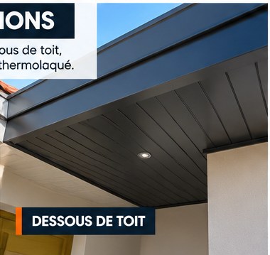 Sous-face de toiture en aluminium thermolaqué