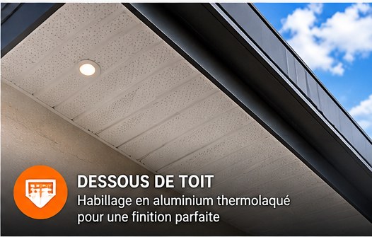 Finition de dessous de toit en aluminium